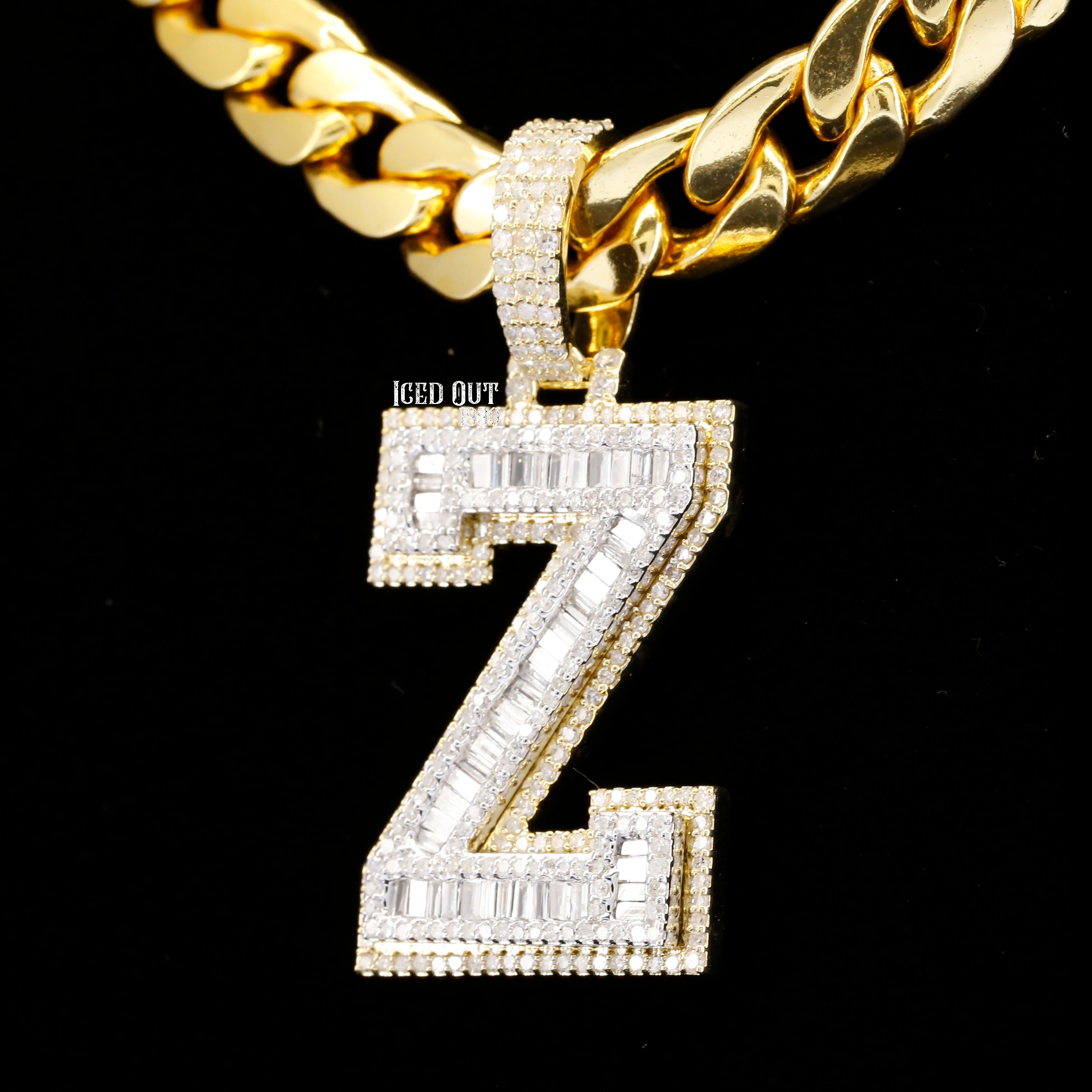 Iced Out Z Initial Pendant