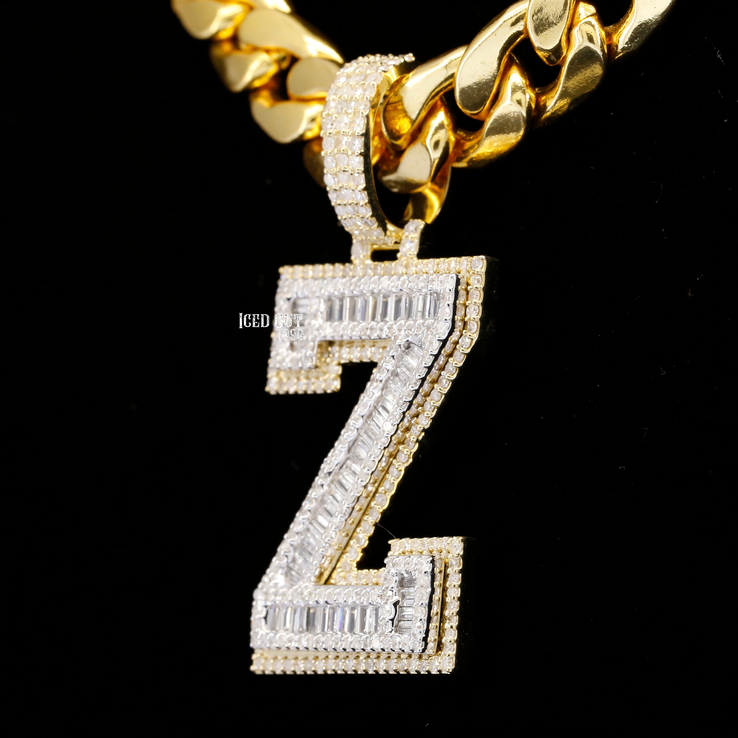 Iced Out Z Initial Pendant