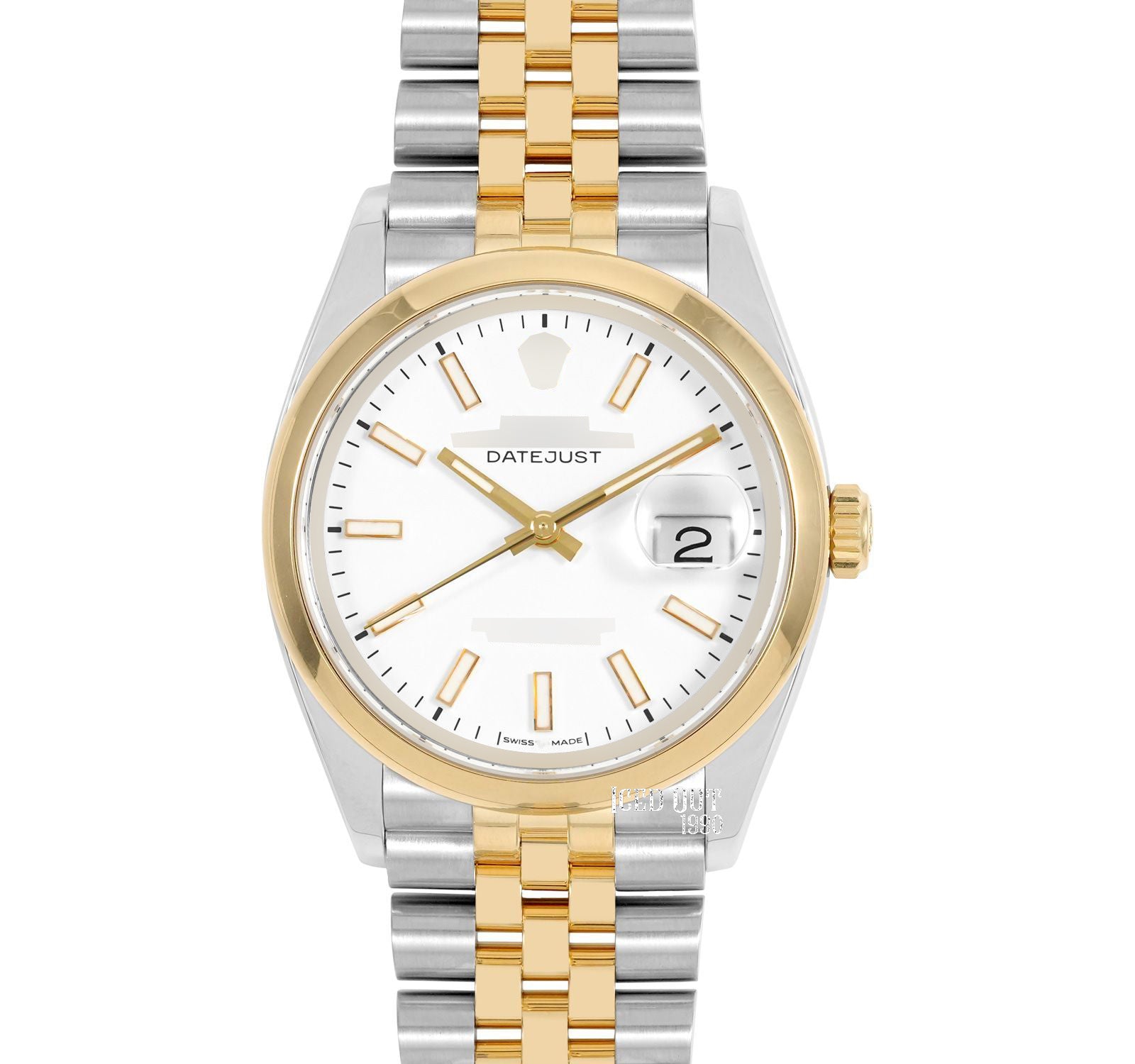 White and Gold Watch in Premium Stainless Steel For Formal Business Men