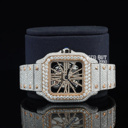 Moissanite Watch For Men Hip Hop Iced Out Watch Sapphire Crystal Glass