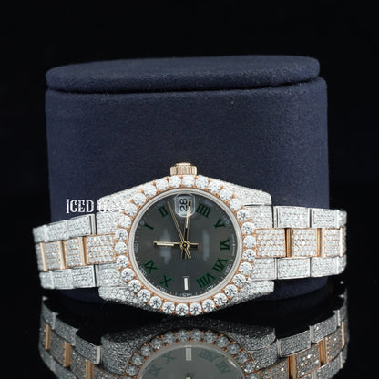 Fabulous Moissanite Diamond Totally Iced Out And Automatic Superior Quality Watch For Women