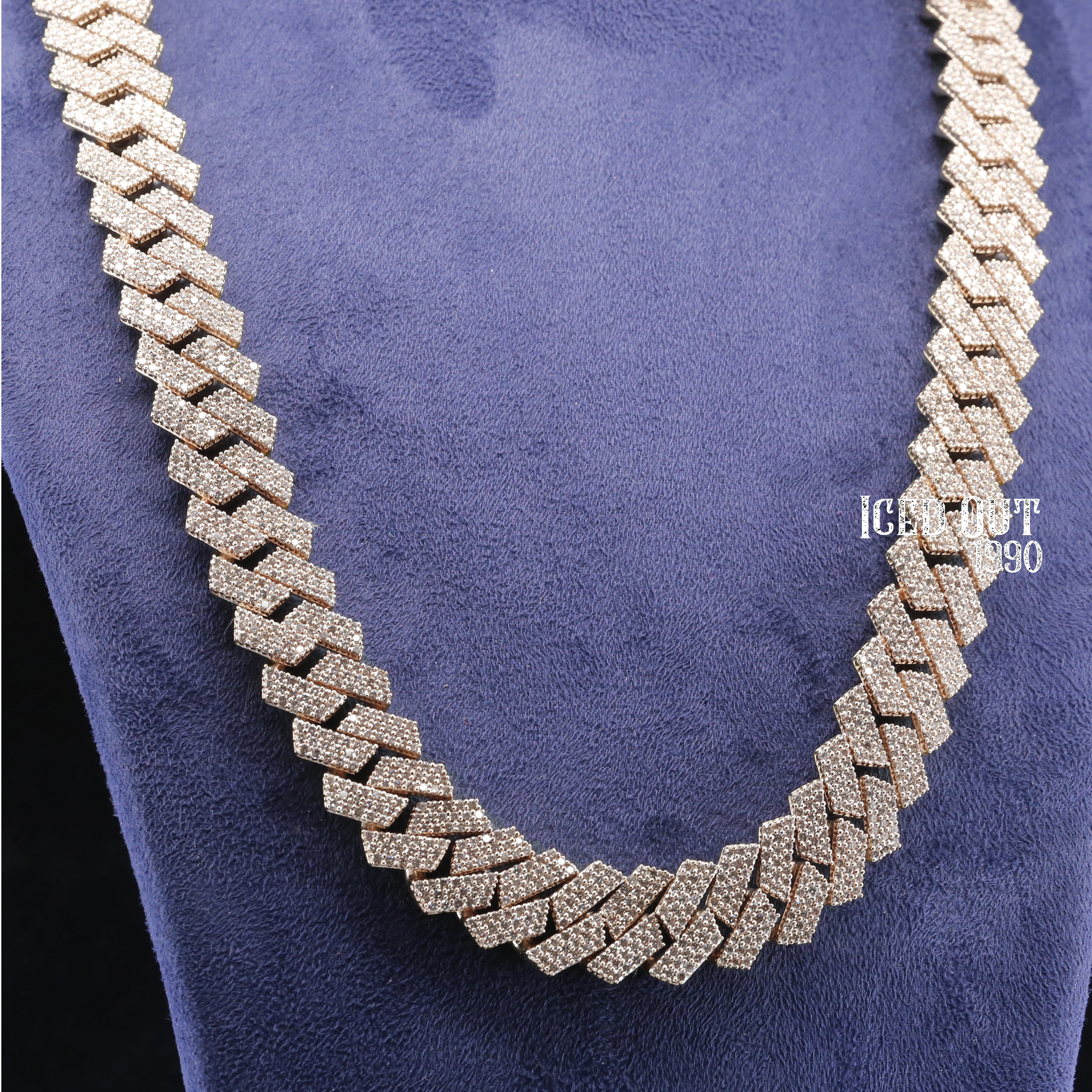 Round Cut Moissanite Miami Hip Hop Cuban Chain