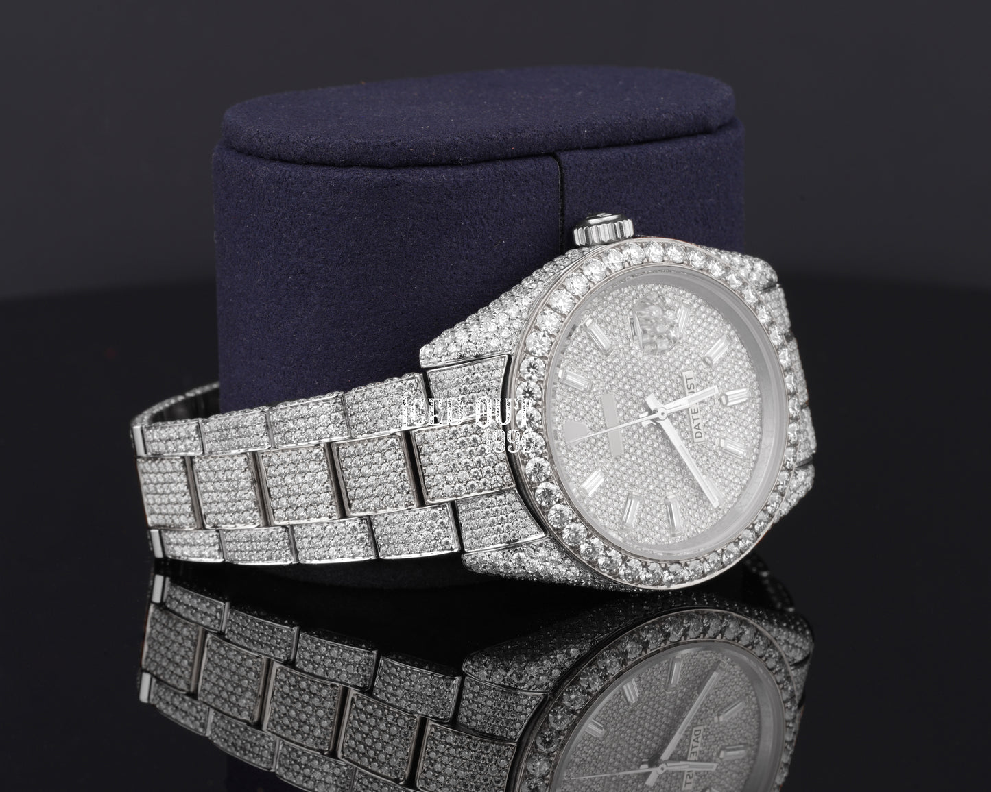 Moissanite Iced Out Watch Hip Hop Automatic Bust Down Watch