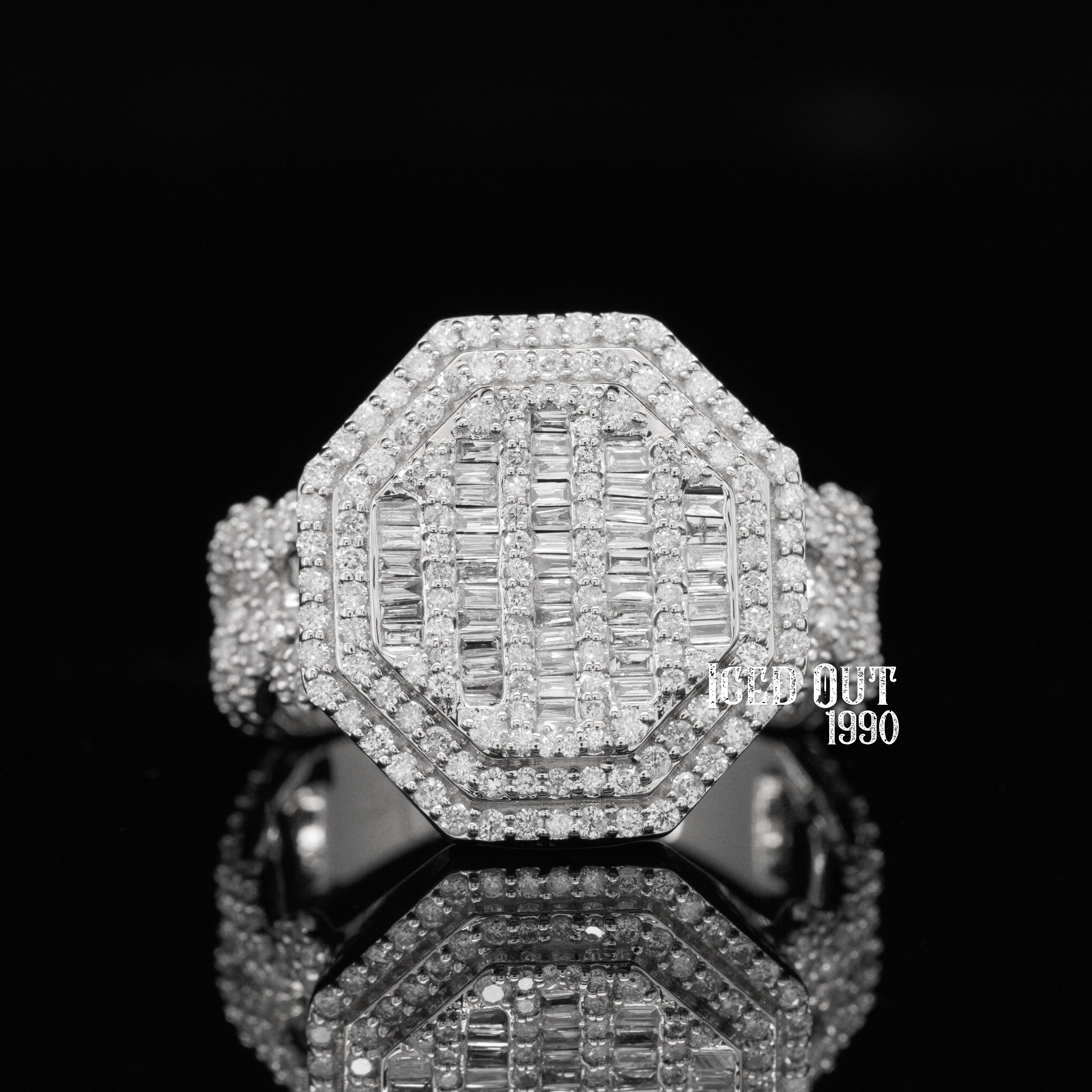 2.28 Amazing Moissanite Diamond Iced Out Hip Hop Ring For Women And Men