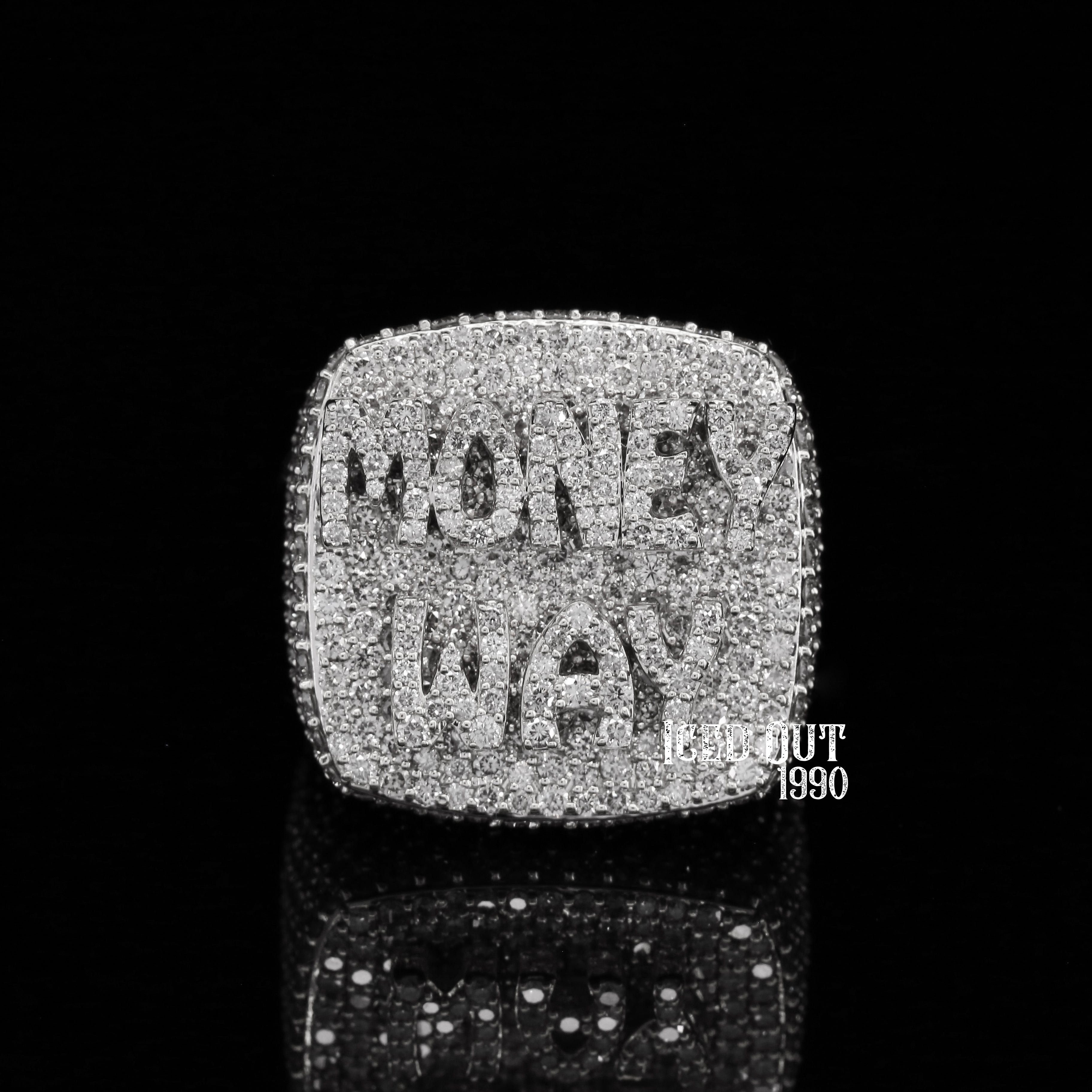 7.31 Carat Round Shape Moissanite Diamond Iced Out Hip Hop Ring For Women And Men