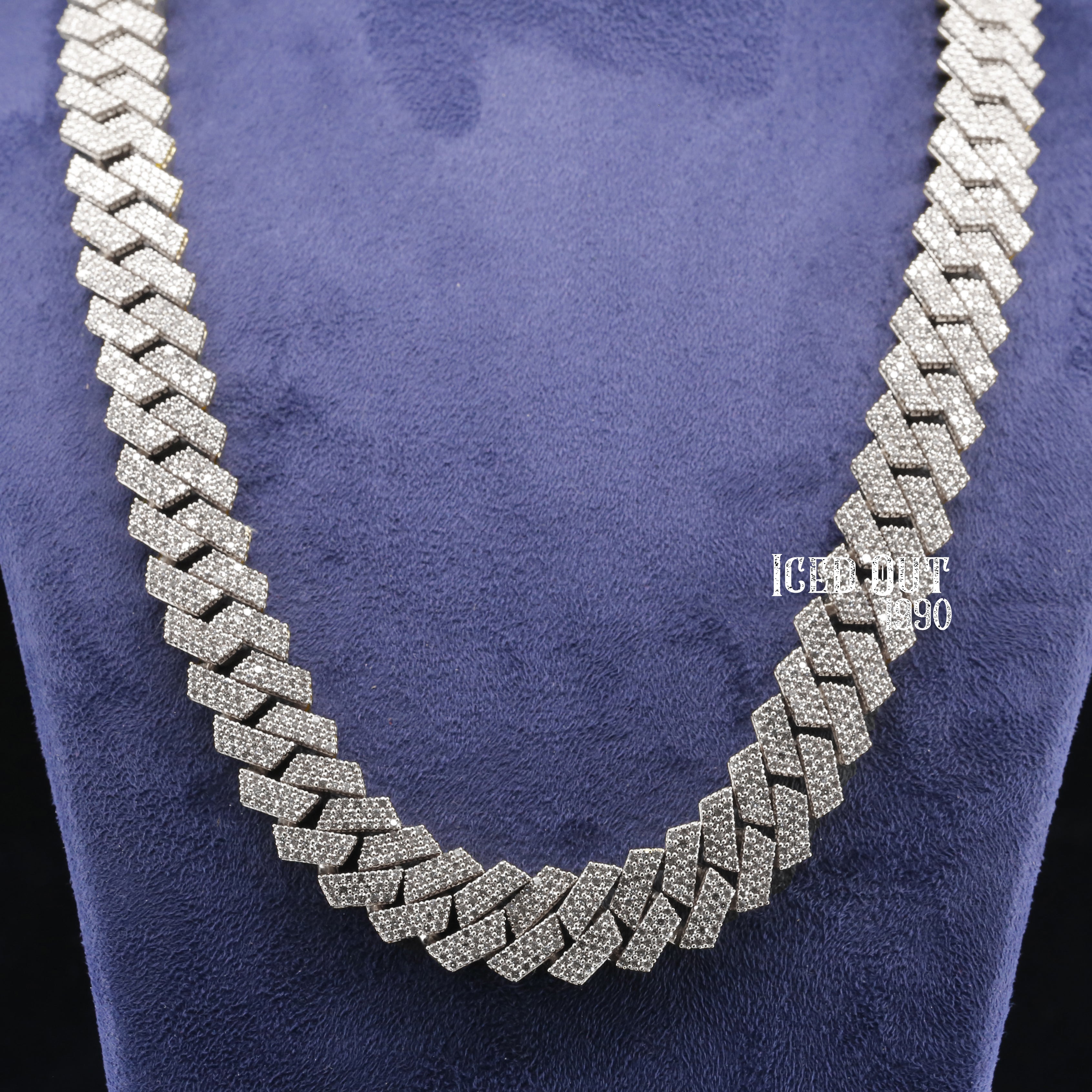 Round Cut Moissanite Miami Hip Hop Cuban Chain