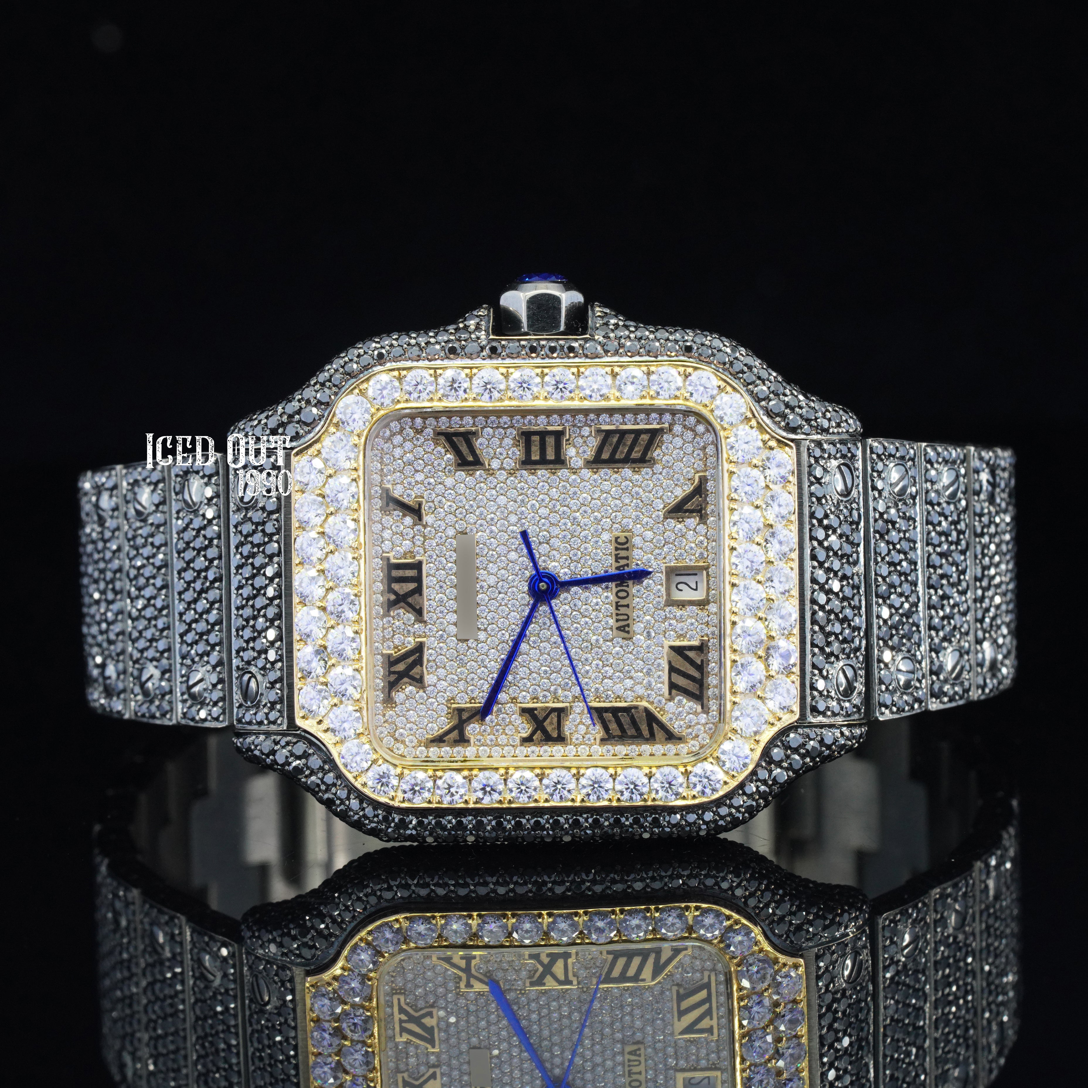 Fabulous Moissanite Diamond Fully Automatic Luxuries Iced Out Stylish Watch