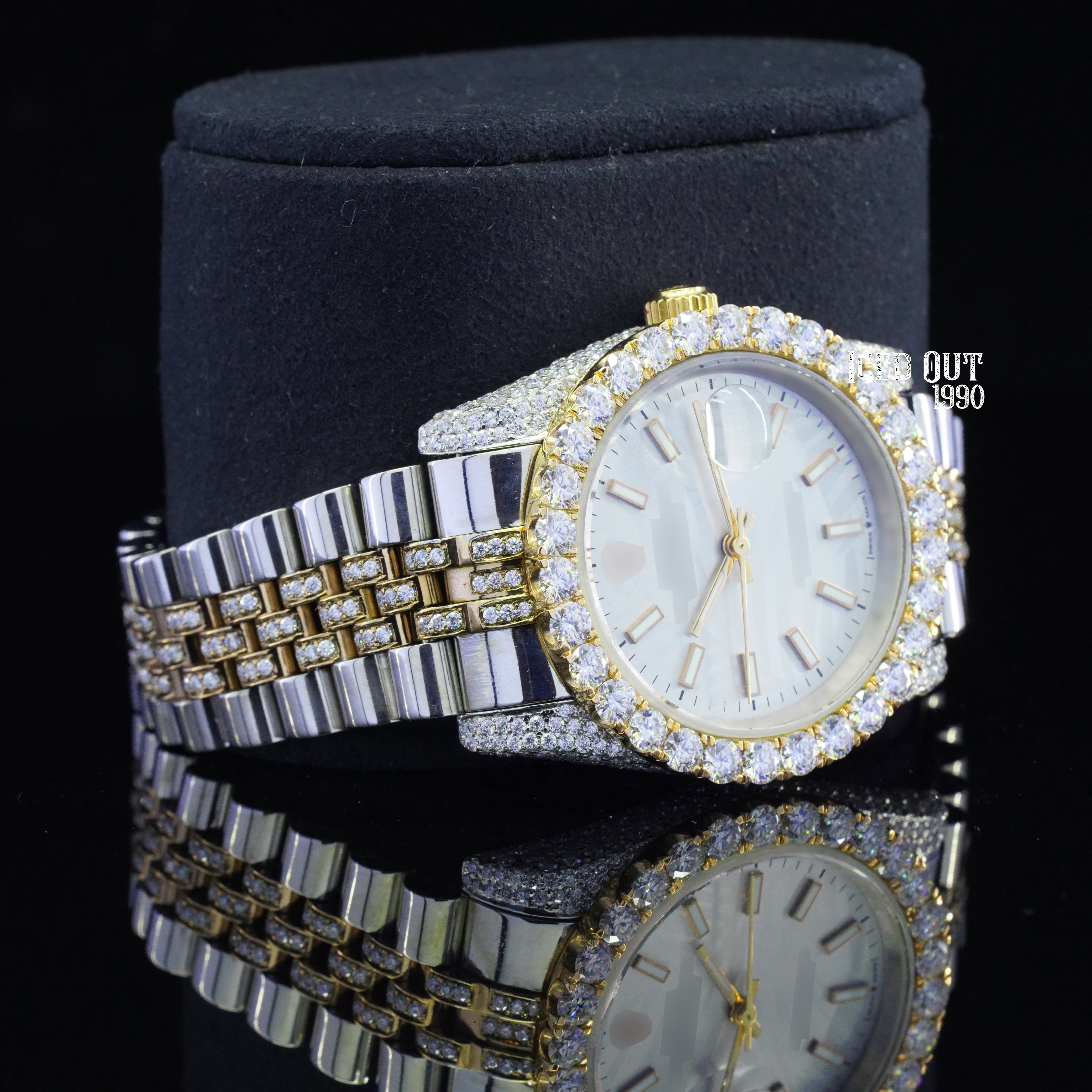 Exquisite Day Just Totally Iced Out And Automatic Outstanding Moissanite Diamond Watch For Women