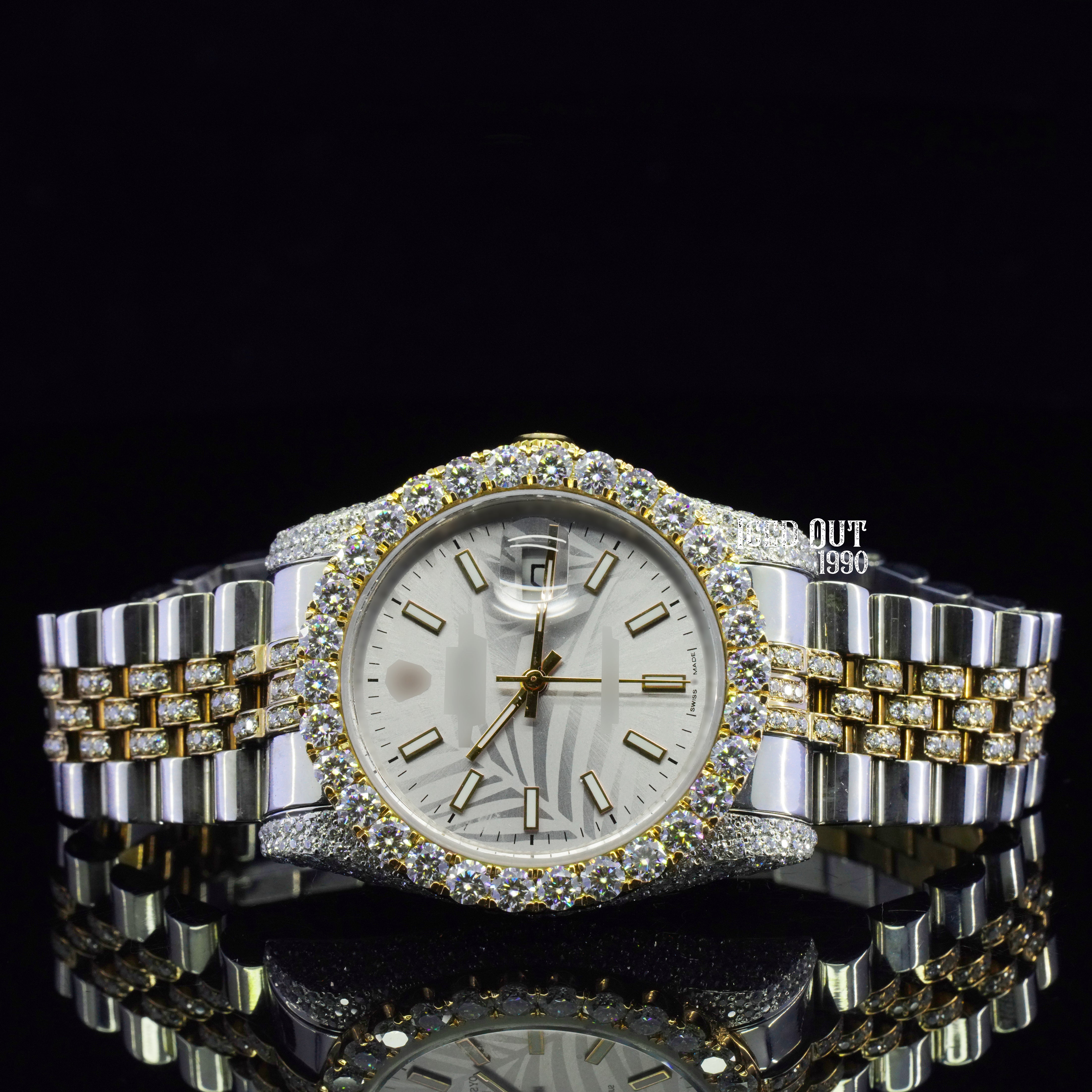 Exquisite Day Just Totally Iced Out And Automatic Outstanding Moissanite Diamond Watch For Women