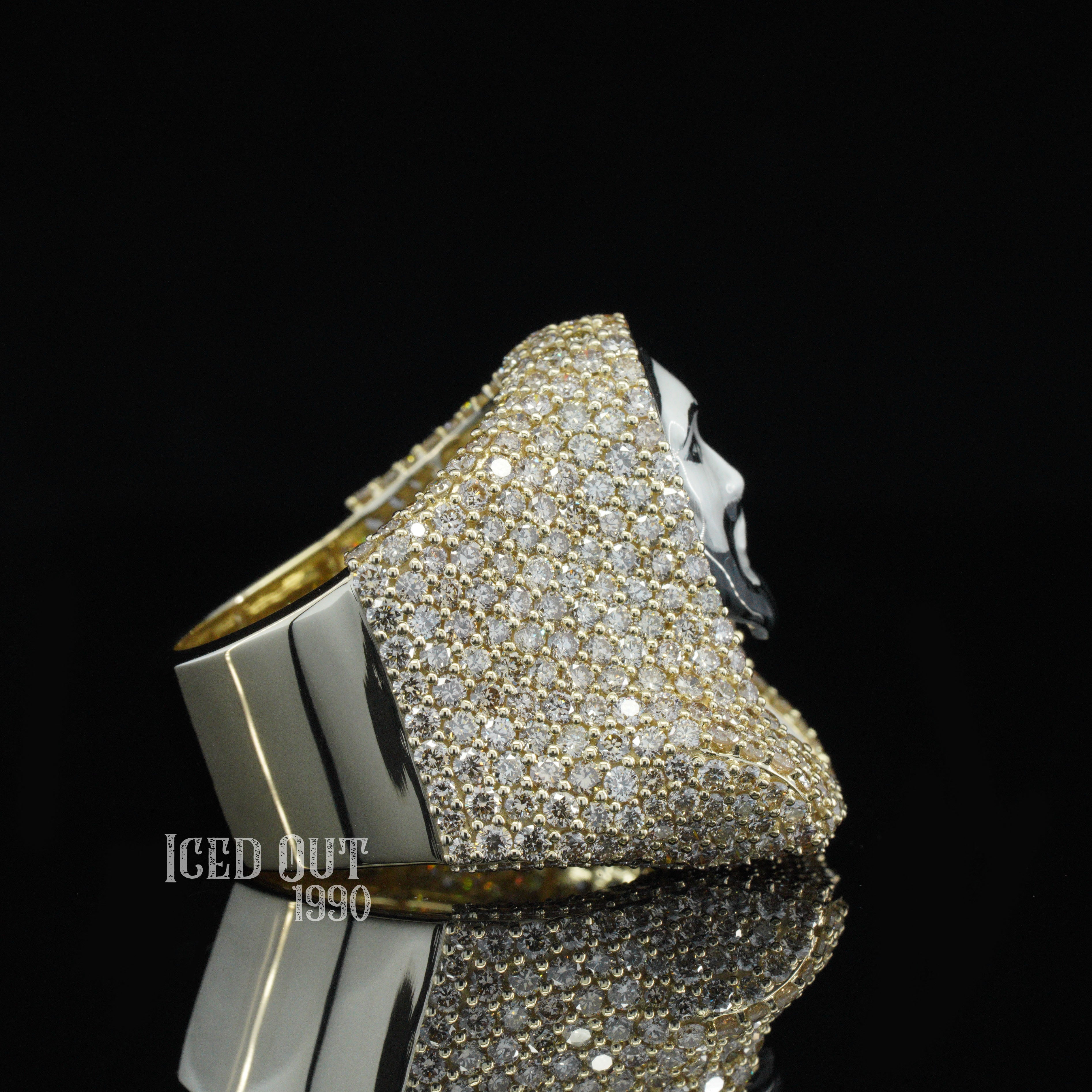 7.80 Round Shape Moissanite Diamond Iced Out Hip Hop Ring For Men And Women