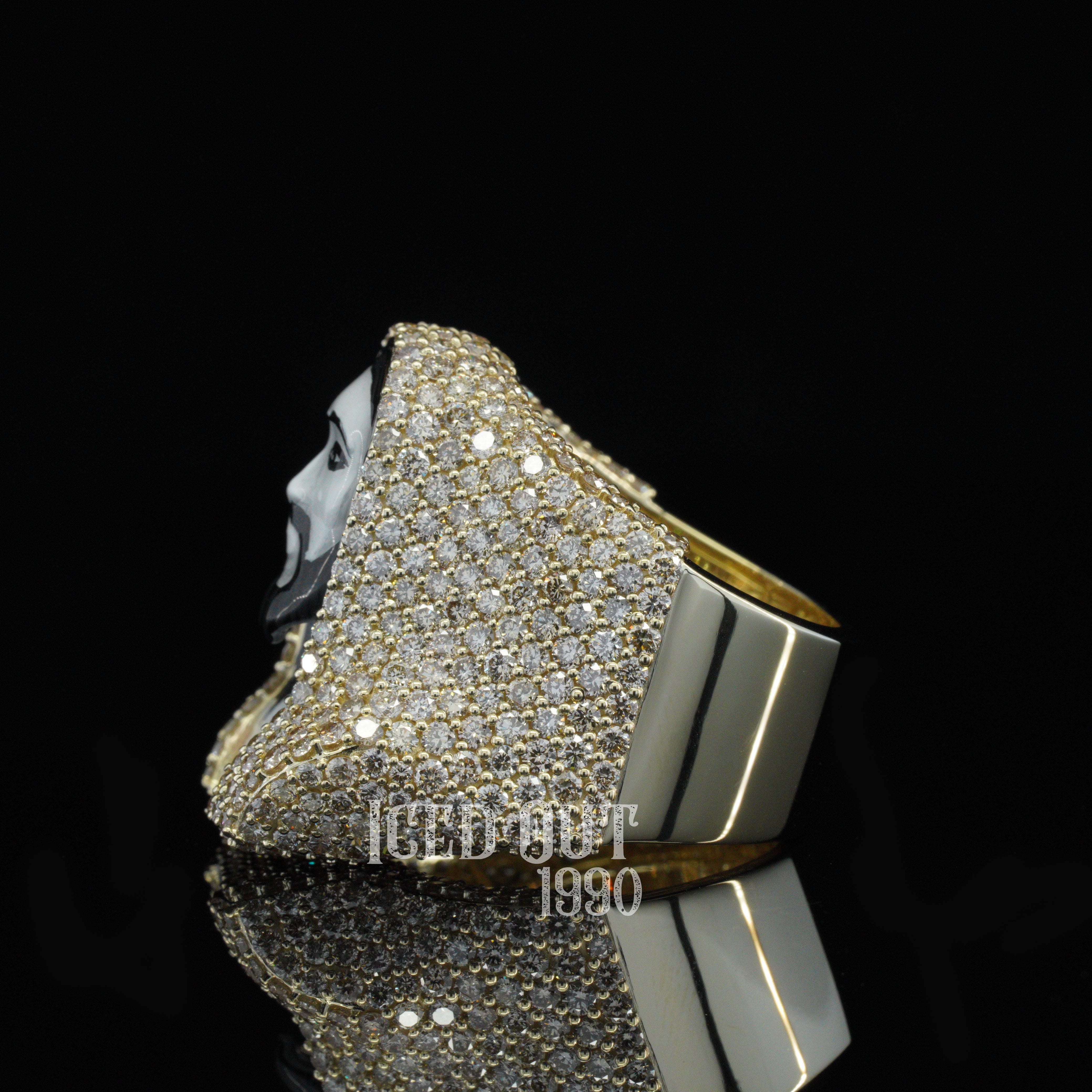 7.80 Round Shape Moissanite Diamond Iced Out Hip Hop Ring For Men And Women