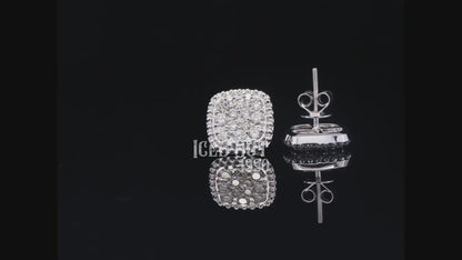 0.53 Carat Round Cut Moissanite Stud Earrings Screw Back Finding